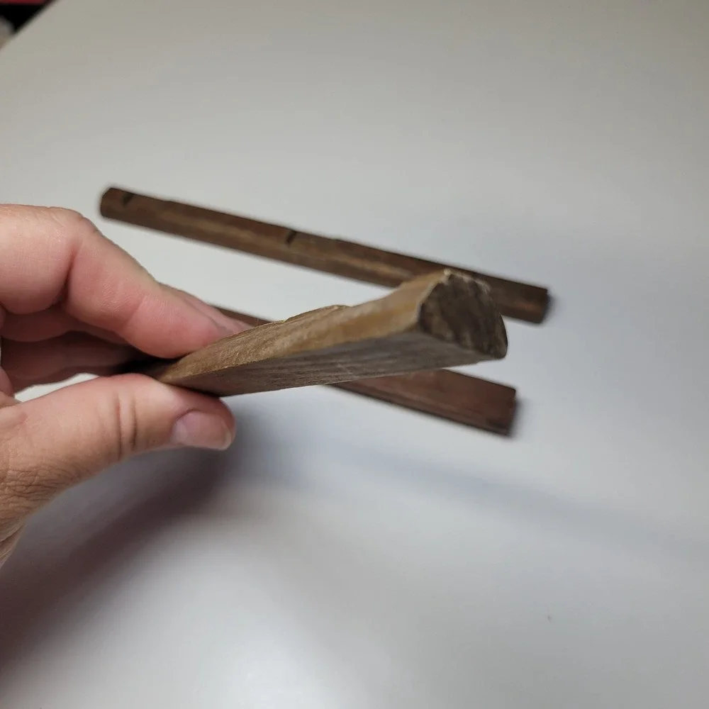 Lincoln Logs Vintage Wood Flat Side Replacement Pieces 7.5 Inch Set of 3